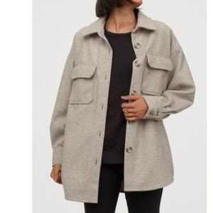 H&M Beige Shirt Jacket - Women's